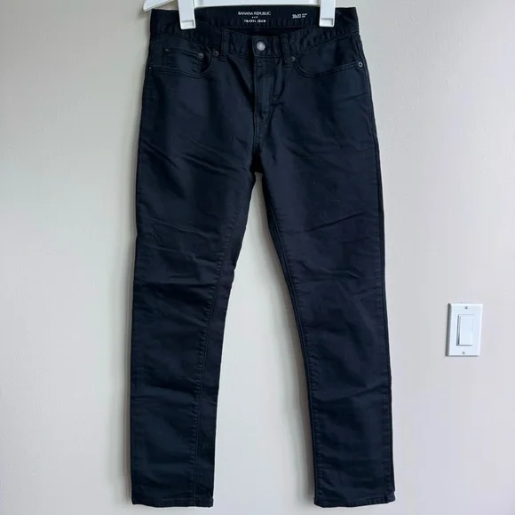 Bananas Republic Men’s Slim Fit Travel Black Stretch Cotton Jeans Size 30x32 - Picture 3 of 7